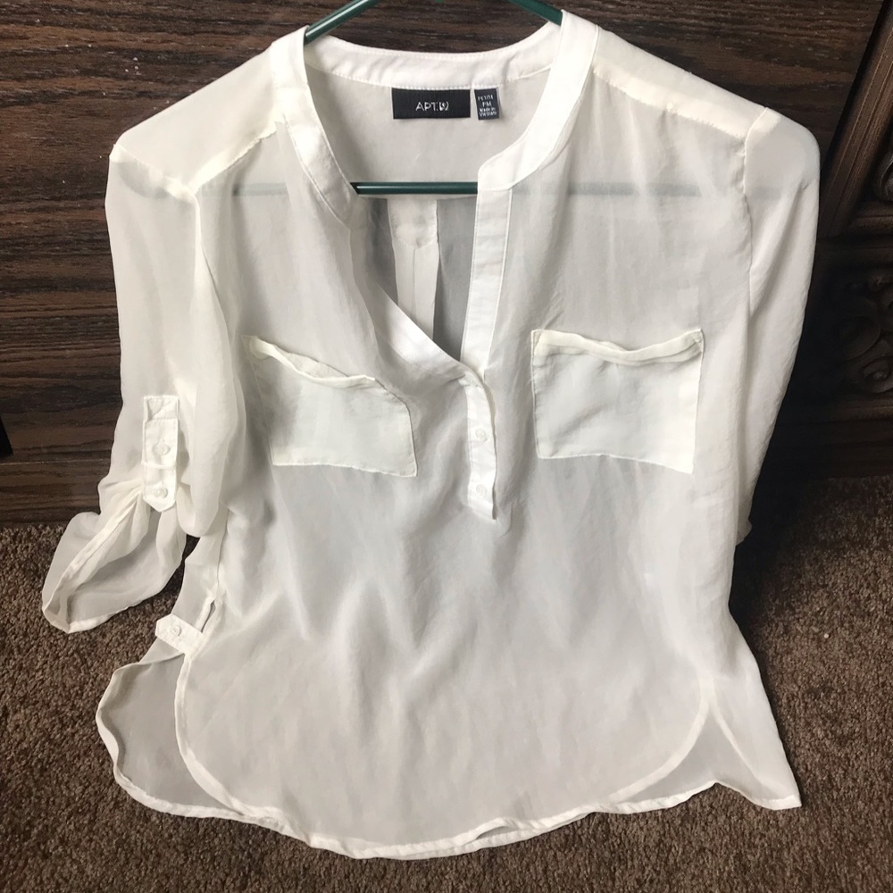 Sheer white top
